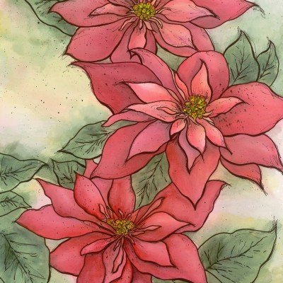 Joyful Poinsettias Online Art Workshop — Dec 10, 2020