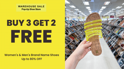 Pop-Up Shoe Store | Buy 3 Get 2 Free