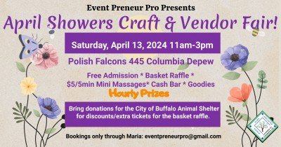 April Showers Craft & Vendor Fair at Polish Falcons Society of Depew — Apr 13, 2024