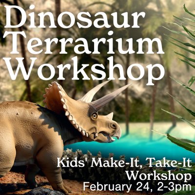 Dinosaur Terrarium Workshop for Kids! at Buffalo & Erie County Botanical Gardens — Feb 24, 2024