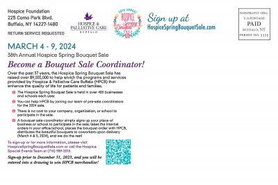 Hospice Spring Bouquet Sale Coordinator