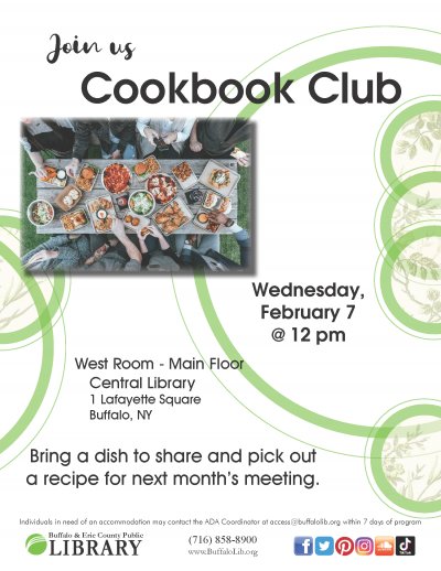 Cookbook Club at Buffalo & Erie County Public Library — Feb 7, 2024
