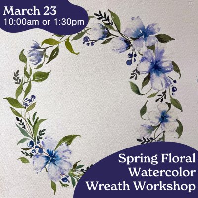 Spring Floral Watercolor Wreath Workshop