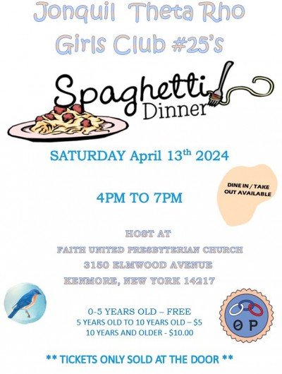Spaghetti Dinner at FAITH UNITED PRESBYTERIAN CHURCH — Apr 13, 2024