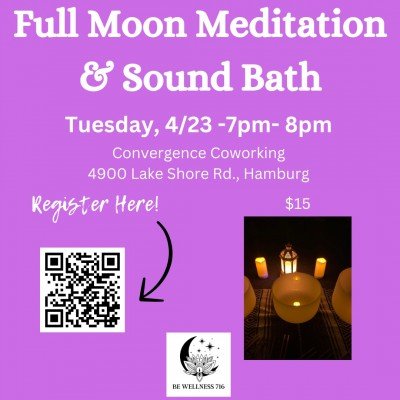 Full Moon Meditation & Sound Bath at Convergence Coworking — Apr 23, 2024