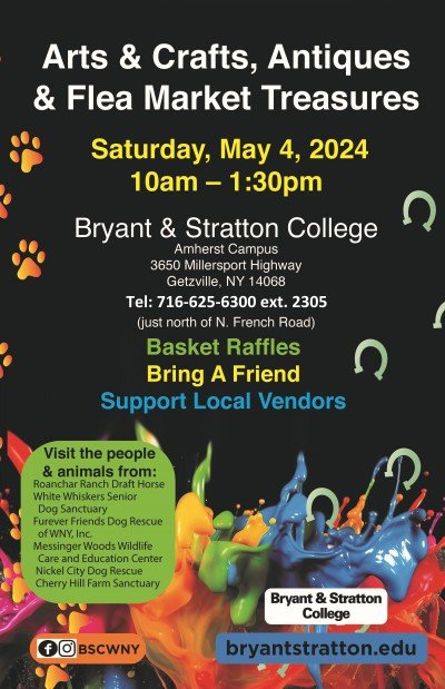 Arts & Crafts, Antiques & Flea Market Treasures Event at Bryant & Stratton College: Amherst Campus — May 4, 2024