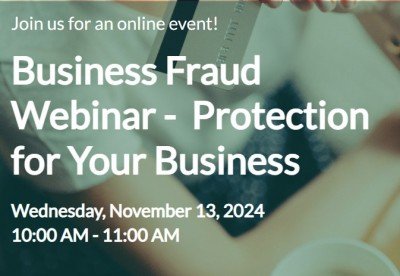 Tompkins Community Bank Business Fraud Webinar