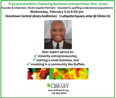 Black History Month: Free presentation featuring business entrepreneur Don Jones, Founder, Chairman, and Managing Partner of Verite Capital Partners