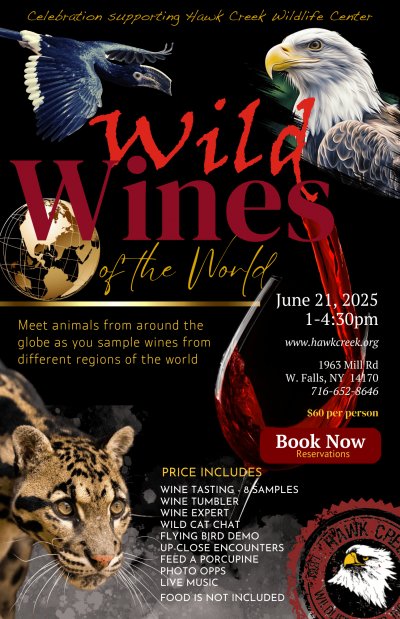 Wild Wines of the World at Hawk Creek Wildlife