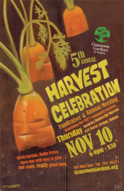 Grassroots Gardens of Buffalo 5th Annual Harvest Celebration at 220 North Street  Buffalo, NY 14201 — Nov 10, 2011