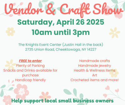 Spring vendor and craft show!