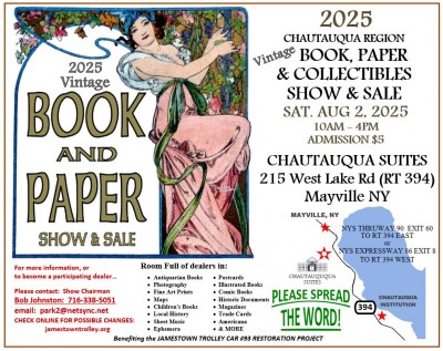 Chautauqua Region Vintage Book, Paper and Collectibles Show and Sale