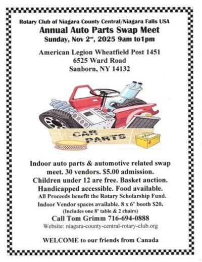 Niagara County Central Rotary Club Auto Parts Swap Meet