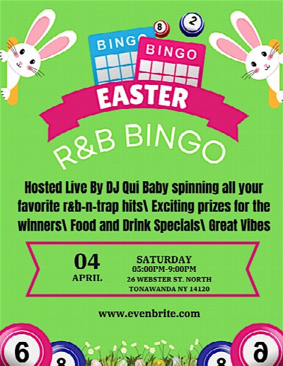 R&B MUSIC BINGO NIGHT