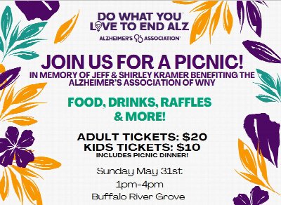 Join us for a Picnic! Benefiting the Alzheimer's Association of WNY