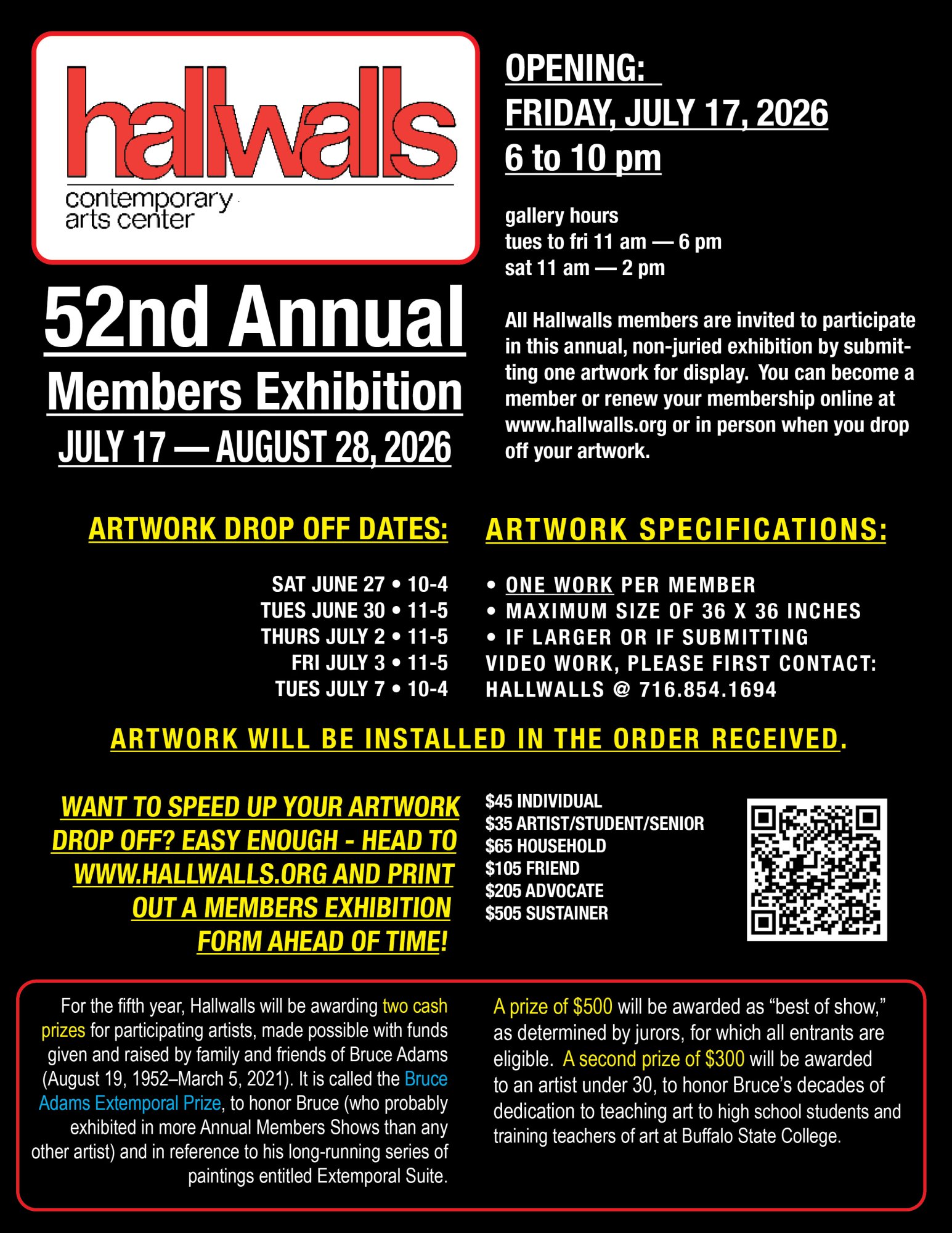 Hallwalls 52nd Annual Members Exhibition