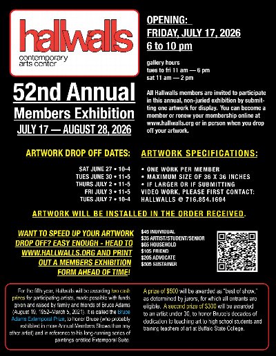 Hallwalls 52nd Annual Members Exhibition