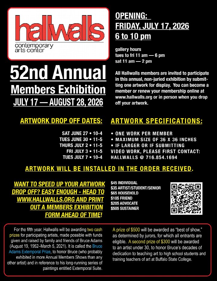 Hallwalls 52nd Annual Members Exhibition