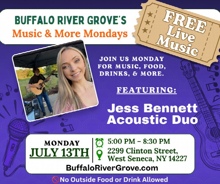 FREE Live Music at the Buffalo River Grove Picnic & Event Center
