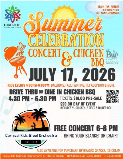 Summer Celebration: Chicken BBQ and Concert