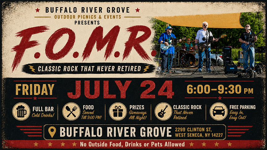 Free Concert! F.O.M.R. is bringing classic rock to Buffalo River Grove!!