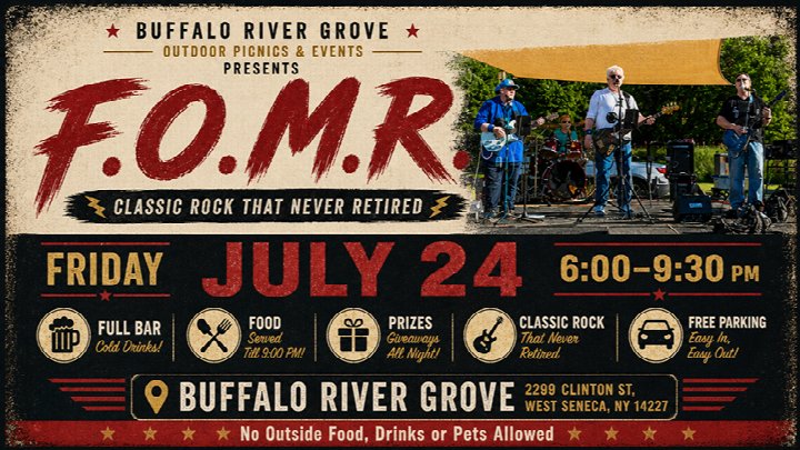 Free Concert! F.O.M.R. is bringing classic rock to Buffalo River Grove!!