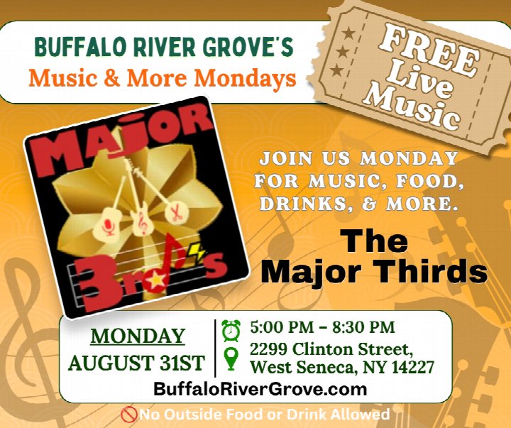Live Music by The Major Thirds at the Buffalo River Grove!
