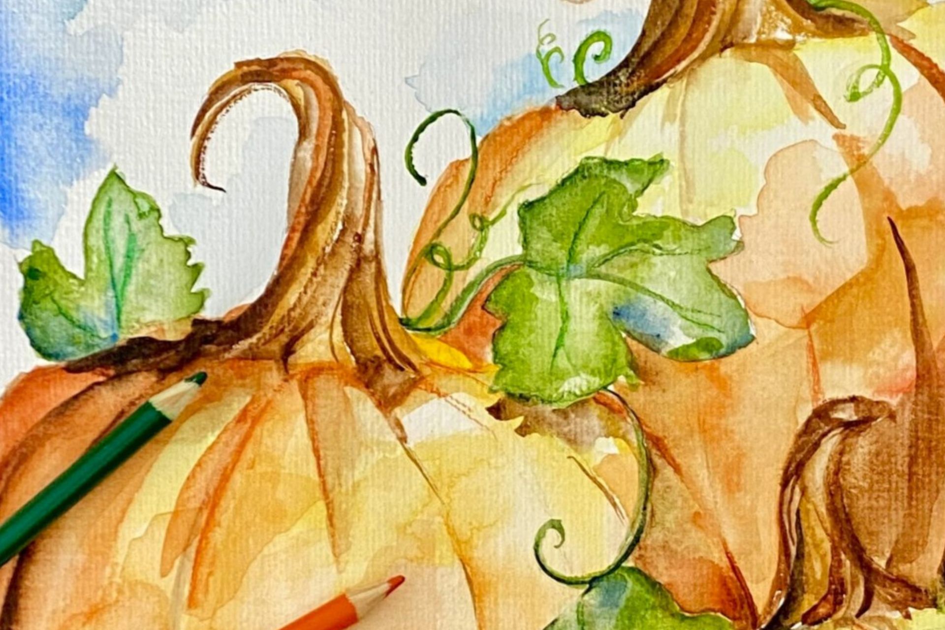 Pumpkins: Next Level Watercolor Workshop at the Botanical Gardens