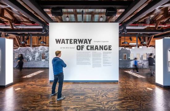 Builders of the Canal Tour at the Waterway of Change Exhibit