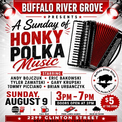 Special Live Honky Polka Music at the Buffalo River Grove!