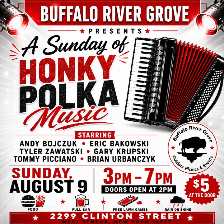 Special Live Honky Polka Music at the Buffalo River Grove!