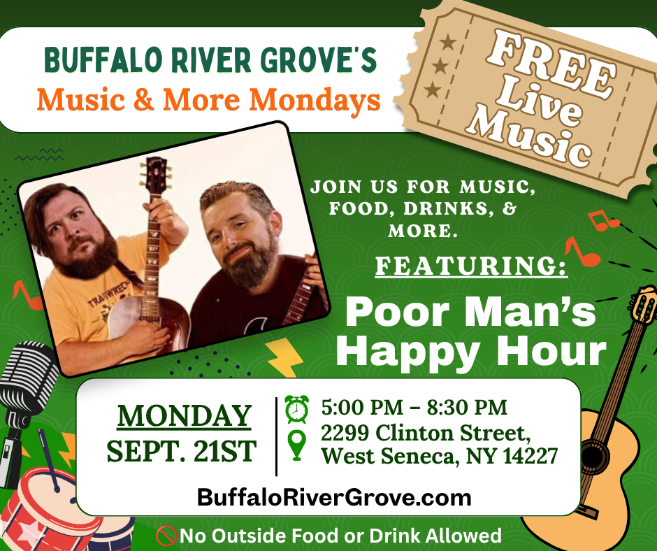 FREE Live Music by Poor Man’s Happy Hour at Buffalo River Grove