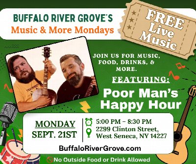 FREE Live Music by Poor Man’s Happy Hour at Buffalo River Grove