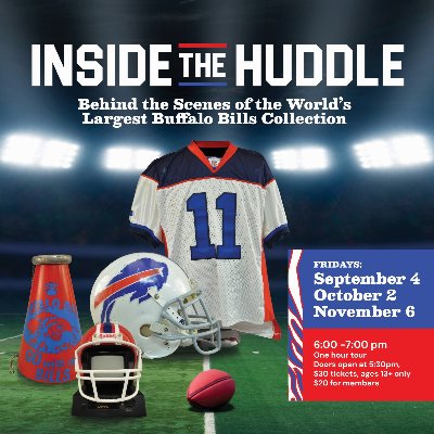 History Meets the Huddle: Behind the Scenes Tour of the World’s Largest Buffalo Bills Collection at The Buffalo History Museum Resource Center — Sep 4, 2026
