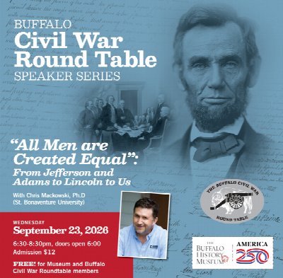 “All American Are Created Equal”: From Jefferson and Adams to Lincoln to Us at The Buffalo — Sep 23, 2026