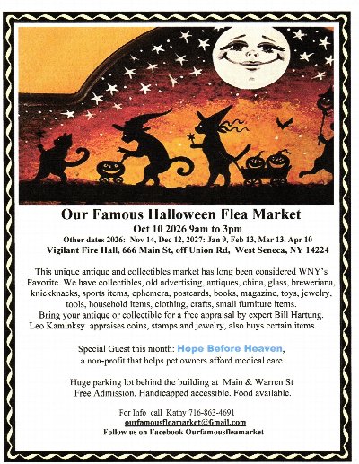 Our Famous Halloween Flea Market at Vigilant Fire Department Hall — Oct 10, 2026