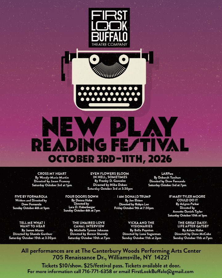First Look Buffalo's 2026 NEW PLAY READING FESTIVAL
