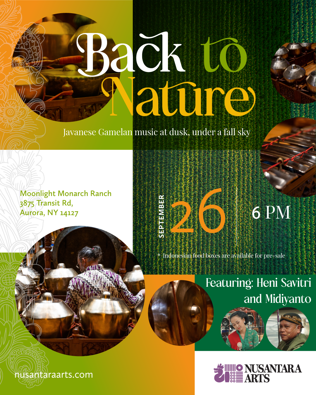Back to Nature: Javanese Gamelan Music at Dusk Under a Fall Sky