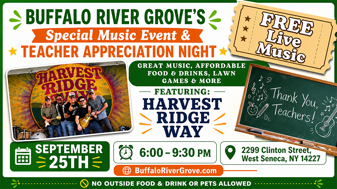 TEACHER APPRECIATION NIGHT: FREE Live Music by Harvest Ridge Way
