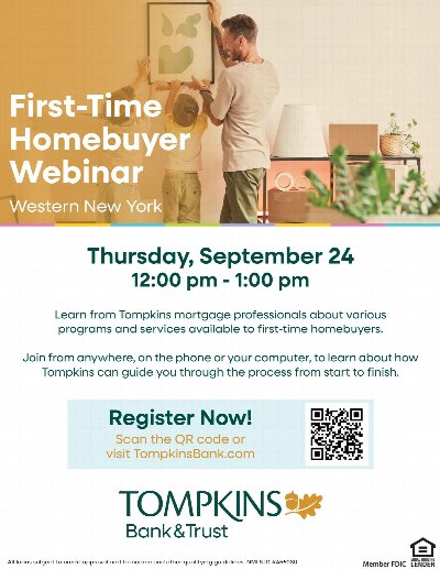 First-Time Homebuyers Webinar with Tompkins Bank & Trust WNY