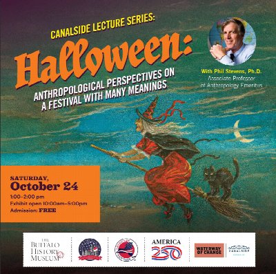 Canalside Lecture Series: Halloween Anthropological Perspectives on a Festival with Many Meanings at Waterways of Change at the Long-Shed Building — Oct 24, 2026