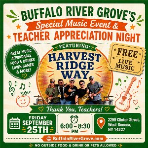TEACHER APPRECIATION NIGHT: FREE Live Music by Harvest Ridge Way
