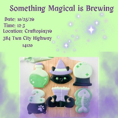 Witchy Kitty Cookie Decorating Class at Craftopia716 — Oct 25, 2026