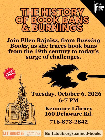 The History of Book Bans & Burnings at Kenmore Library — Oct 6, 2026