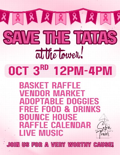Save the Tatas! at Salon in the Tower — Oct 3, 2026