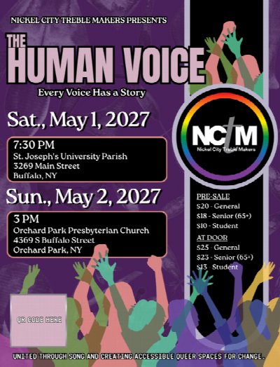 Human Voice at Orchard Park Presbyterian — May 2, 2027