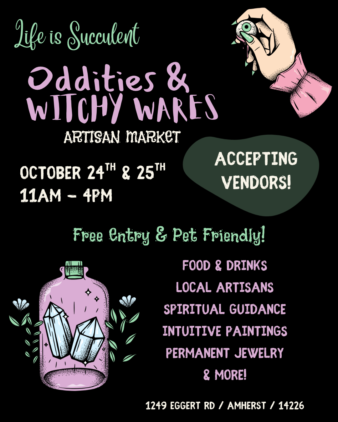 Oddities & Witchy Wares Artisan Market at Life is Succulent