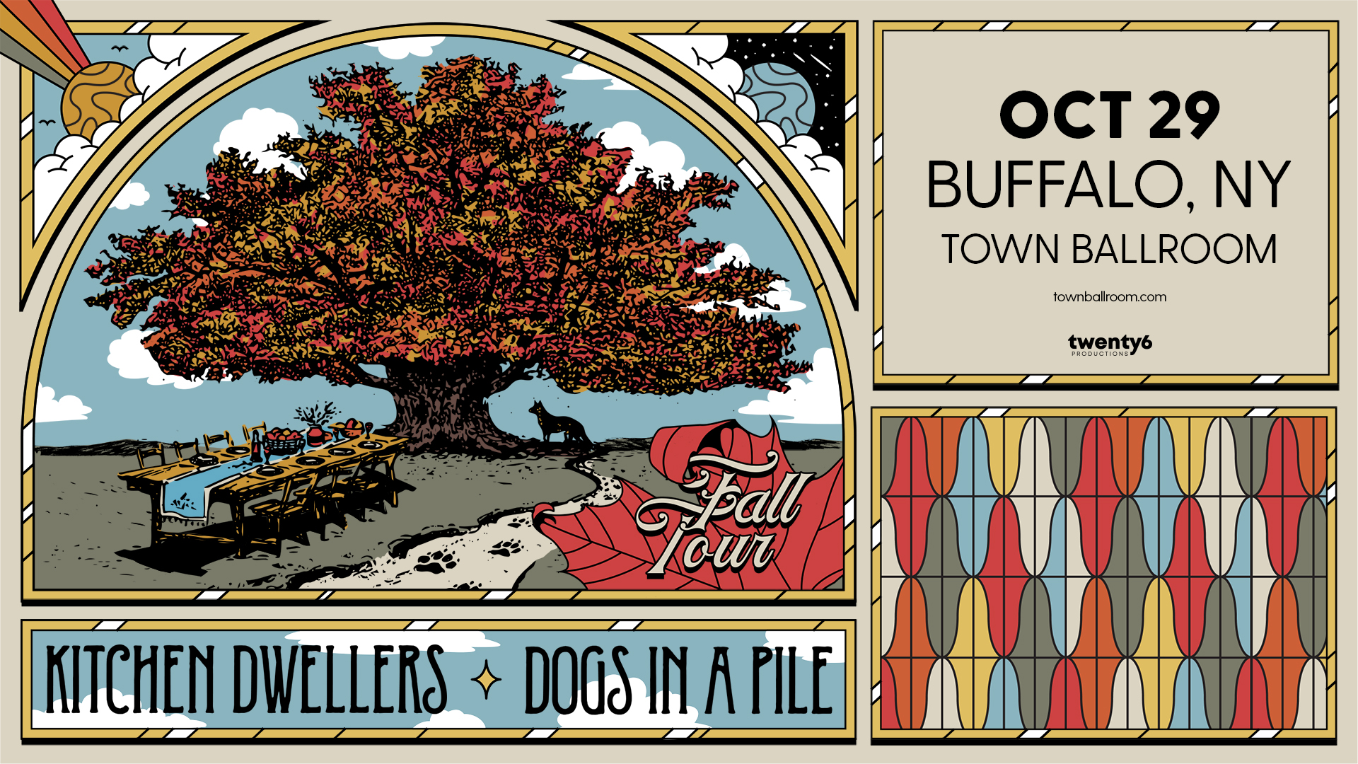 Kitchen Dwellers & Dogs in a Pile at Town Ballroom