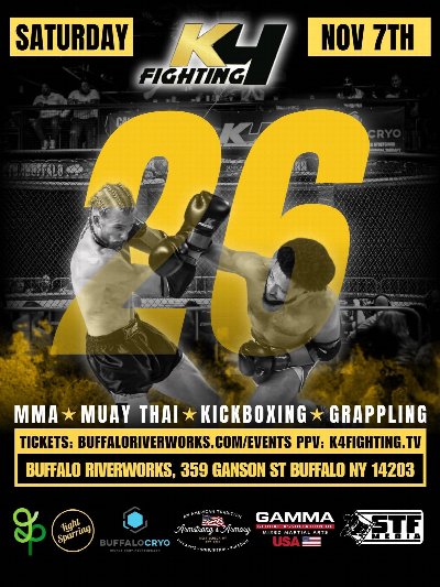 K4 Fighting 26 at Buffalo Riverworks — Nov 7, 2026