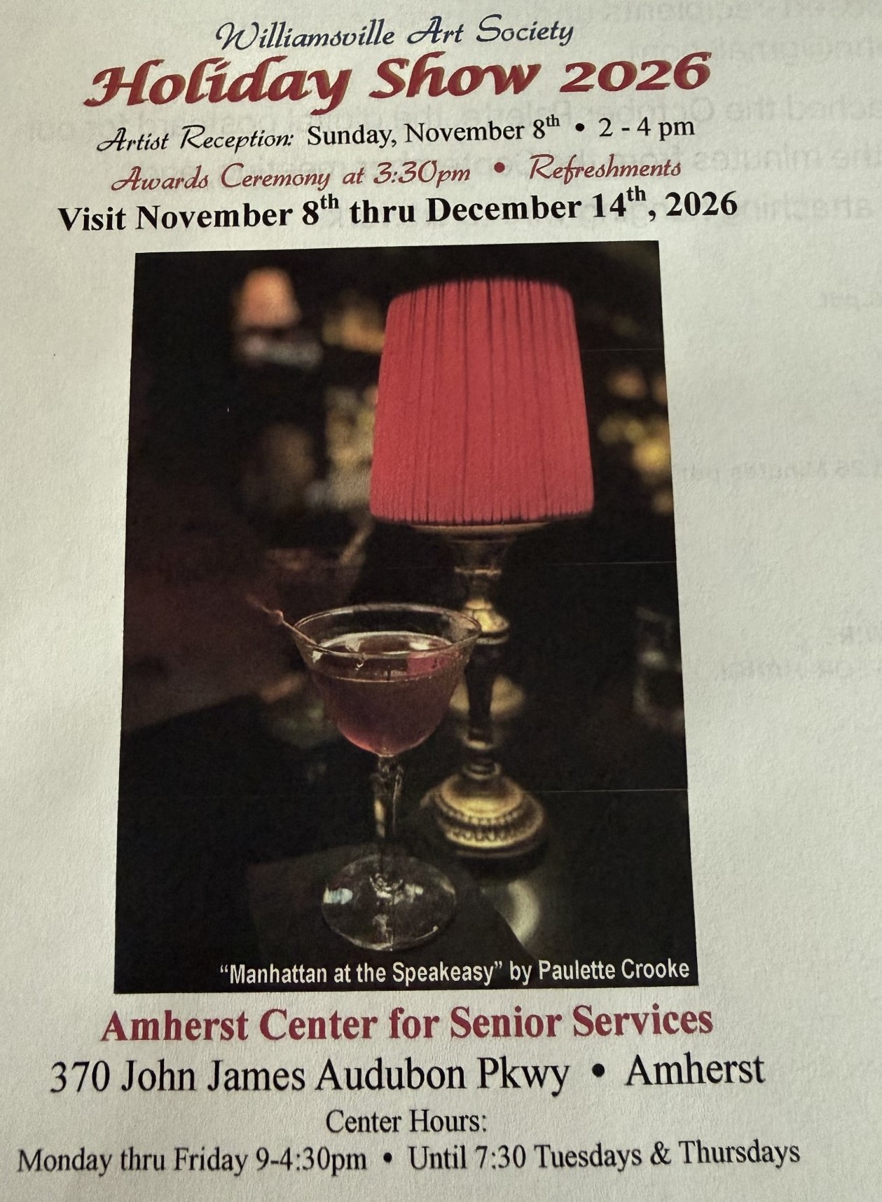 Williamsville Art Society Holiday Show